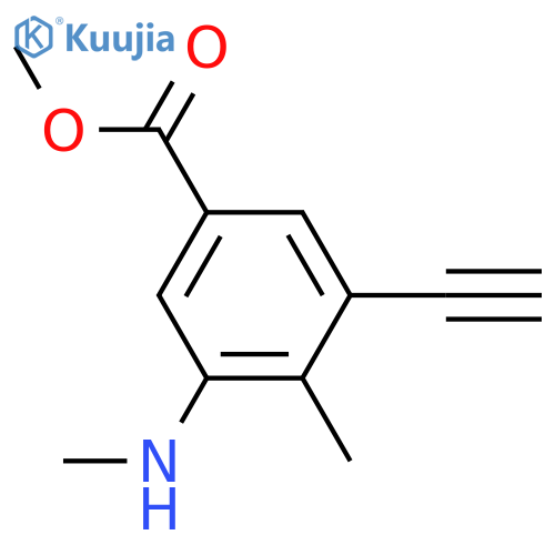 Methyl 3-ethynyl-4-methyl-5-(methylamino)benzoate structure