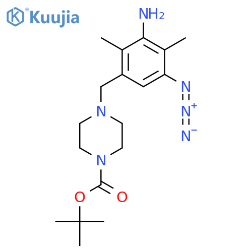 tert-butyl 4-(3-amino-5-azido-2,4-dimethylphenyl)methylpiperazine-1-carboxylate structure