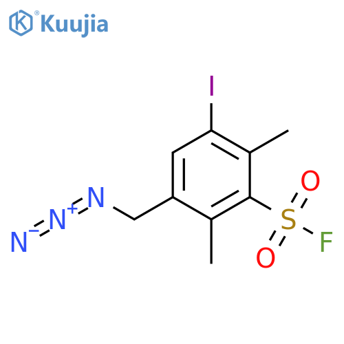 3-(Azidomethyl)-5-iodo-2,6-dimethylbenzene-1-sulfonyl fluoride structure