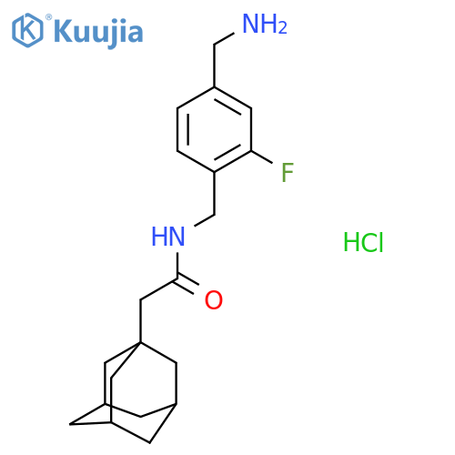 2-(adamantan-1-yl)-N-{4-(aminomethyl)-2-fluorophenylmethyl}acetamide hydrochloride structure