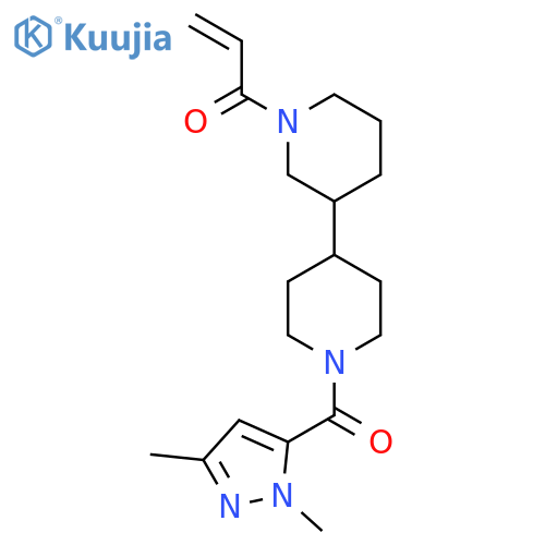 1-[3-[1-(2,5-Dimethylpyrazole-3-carbonyl)piperidin-4-yl]piperidin-1-yl]prop-2-en-1-one structure