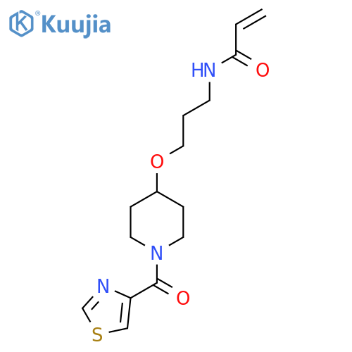 N-(3-{[1-(1,3-thiazole-4-carbonyl)piperidin-4-yl]oxy}propyl)prop-2-enamide structure