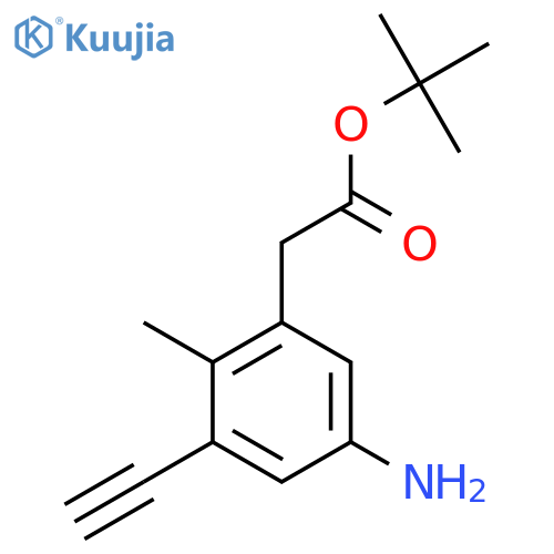 Tert-butyl 2-(5-amino-3-ethynyl-2-methylphenyl)acetate structure