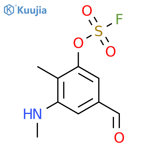 5-Formyl-2-methyl-3-(methylamino)phenyl sulfurofluoridate structure