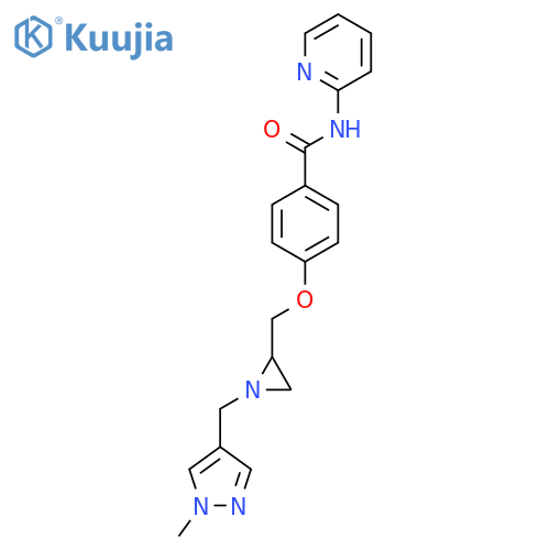4-[[1-[(1-Methylpyrazol-4-yl)methyl]aziridin-2-yl]methoxy]-N-pyridin-2-ylbenzamide structure