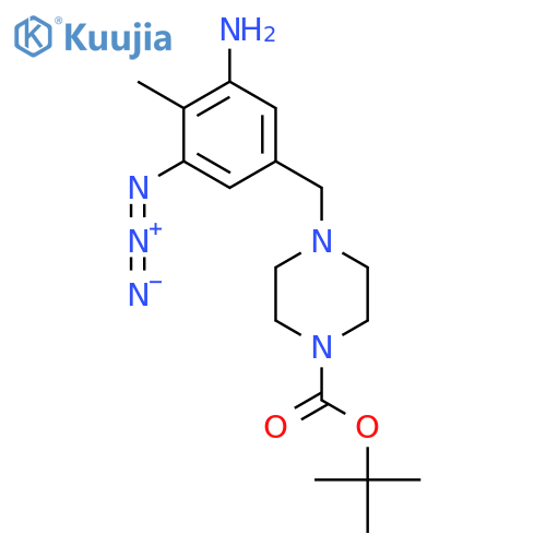 tert-butyl 4-(3-amino-5-azido-4-methylphenyl)methylpiperazine-1-carboxylate structure