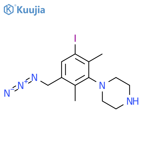 1-3-(azidomethyl)-5-iodo-2,6-dimethylphenylpiperazine structure
