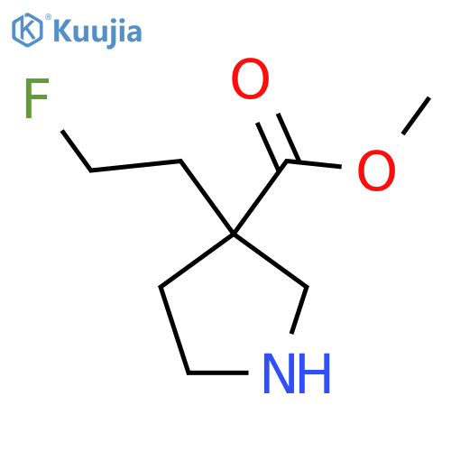 Methyl 3-(2-fluoroethyl)pyrrolidine-3-carboxylate structure