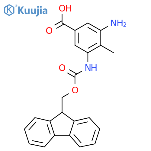 3-amino-5-({(9H-fluoren-9-yl)methoxycarbonyl}amino)-4-methylbenzoic acid structure