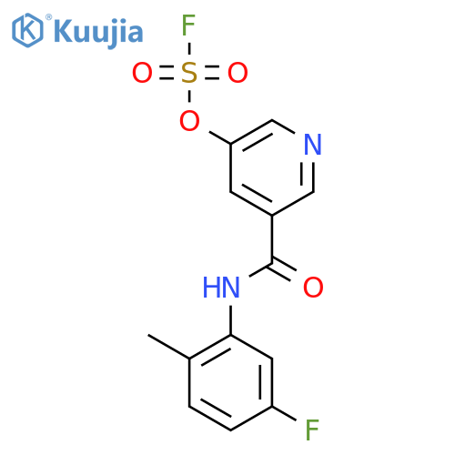 3-[(5-Fluoro-2-methylphenyl)carbamoyl]-5-fluorosulfonyloxypyridine structure