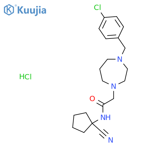 2-{4-[(4-chlorophenyl)methyl]-1,4-diazepan-1-yl}-N-(1-cyanocyclopentyl)acetamide hydrochloride structure
