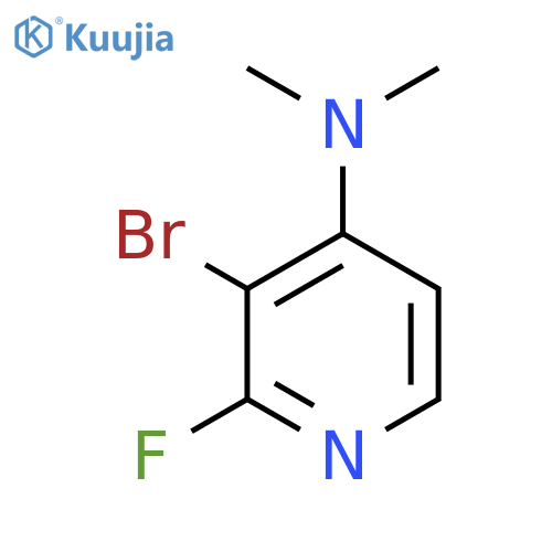3-Bromo-2-fluoro-N,N-dimethylpyridin-4-amine structure