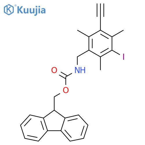 (9H-fluoren-9-yl)methyl N-(3-ethynyl-5-iodo-2,4,6-trimethylphenyl)methylcarbamate structure