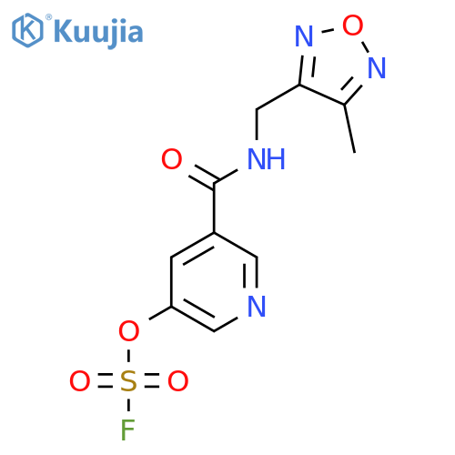 3-[[(5-Fluorosulfonyloxypyridine-3-carbonyl)amino]methyl]-4-methyl-1,2,5-oxadiazole structure