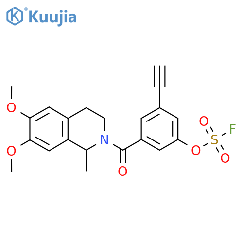 2-(3-Ethynyl-5-fluorosulfonyloxybenzoyl)-6,7-dimethoxy-1-methyl-3,4-dihydro-1H-isoquinoline structure