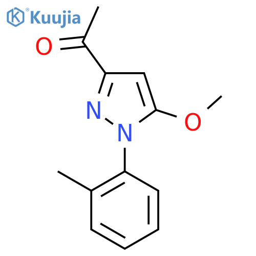 1-5-methoxy-1-(2-methylphenyl)-1H-pyrazol-3-ylethan-1-one structure