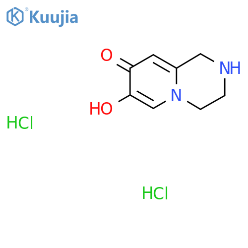 7-Hydroxy-1,2,3,4-tetrahydropyrido[1,2-a]pyrazin-8-one;dihydrochloride structure