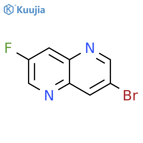 3-bromo-7-fluoro-1,5-naphthyridine structure