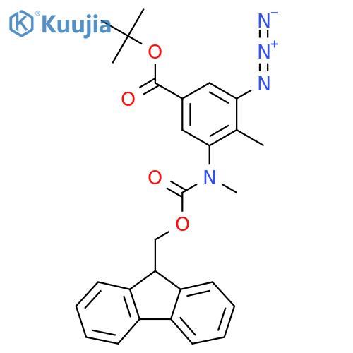 tert-butyl 3-azido-5-({[(9H-fluoren-9-yl)methoxy]carbonyl}(methyl)amino)-4-methylbenzoate structure