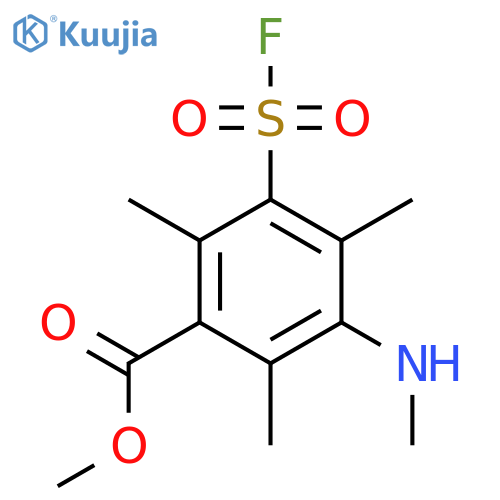 Methyl 3-(fluorosulfonyl)-2,4,6-trimethyl-5-(methylamino)benzoate structure