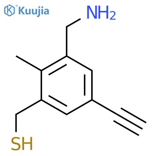 3-(aminomethyl)-5-ethynyl-2-methylphenylmethanethiol structure