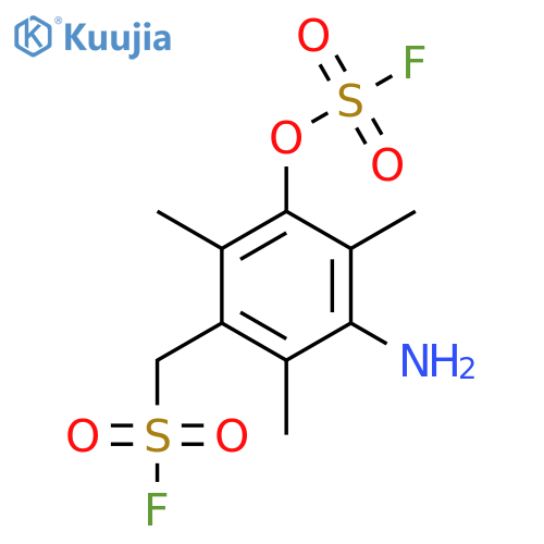 {3-amino-5-(fluorosulfonyl)oxy-2,4,6-trimethylphenyl}methanesulfonyl fluoride structure