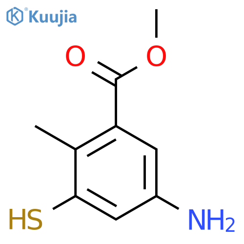 Methyl 5-amino-2-methyl-3-sulfanylbenzoate structure