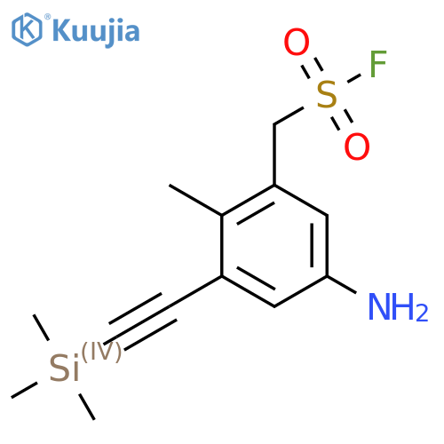 {5-amino-2-methyl-3-2-(trimethylsilyl)ethynylphenyl}methanesulfonyl fluoride structure