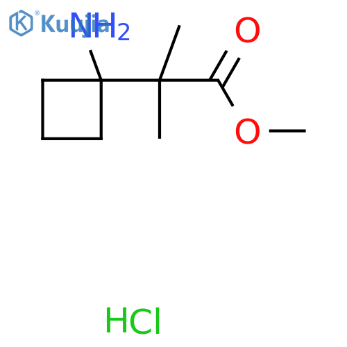 Methyl 2-(1-aminocyclobutyl)-2-methylpropanoate hydrochloride structure