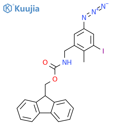 (9H-fluoren-9-yl)methyl N-(5-azido-3-iodo-2-methylphenyl)methylcarbamate structure
