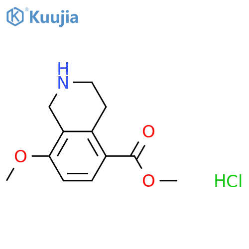 5-Isoquinolinecarboxylic acid, 1,2,3,4-tetrahydro-8-methoxy-, methyl ester, hydrochloride (1:1) structure