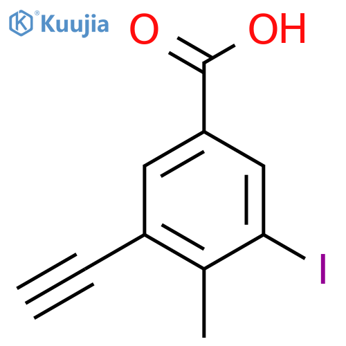 3-Ethynyl-5-iodo-4-methylbenzoic acid structure
