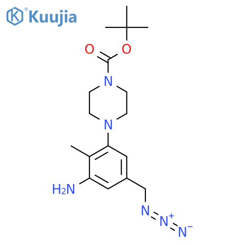 tert-butyl 4-3-amino-5-(azidomethyl)-2-methylphenylpiperazine-1-carboxylate structure
