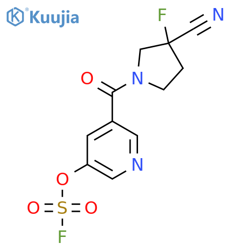 3-(3-Cyano-3-fluoropyrrolidine-1-carbonyl)-5-fluorosulfonyloxypyridine structure