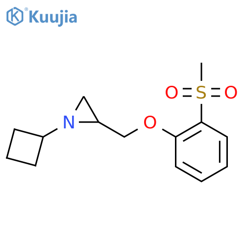 1-Cyclobutyl-2-[(2-methanesulfonylphenoxy)methyl]aziridine structure