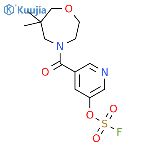 5-(6,6-Dimethyl-1,4-oxazepane-4-carbonyl)pyridin-3-yl sulfurofluoridate structure