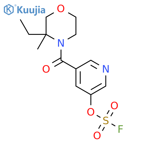3-Ethyl-4-(5-fluorosulfonyloxypyridine-3-carbonyl)-3-methylmorpholine structure