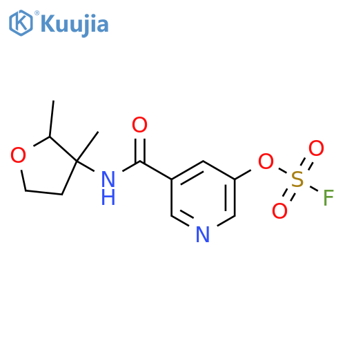 5-[(2,3-Dimethyloxolan-3-yl)carbamoyl]pyridin-3-yl sulfurofluoridate structure
