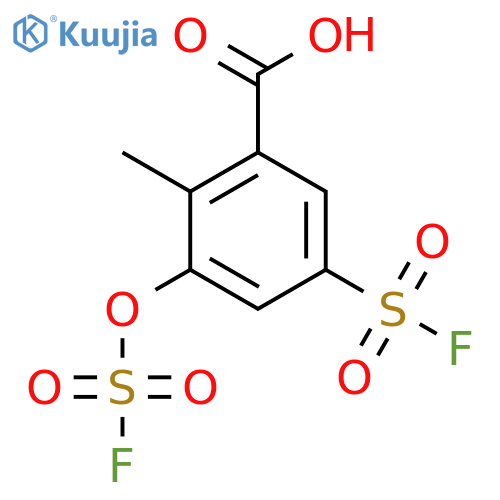 5-(fluorosulfonyl)-3-(fluorosulfonyl)oxy-2-methylbenzoic acid structure