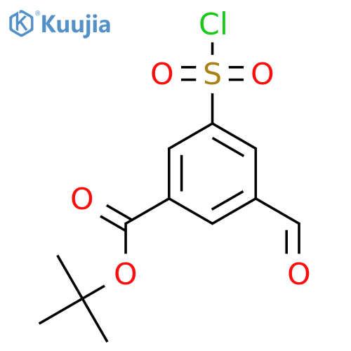 Tert-butyl 3-(chlorosulfonyl)-5-formylbenzoate structure