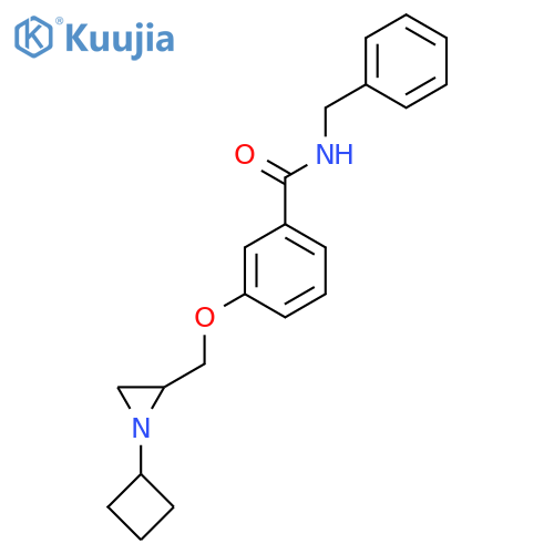 N-Benzyl-3-[(1-cyclobutylaziridin-2-yl)methoxy]benzamide structure