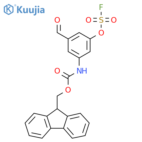 (9H-fluoren-9-yl)methyl N-{3-(fluorosulfonyl)oxy-5-formylphenyl}carbamate structure