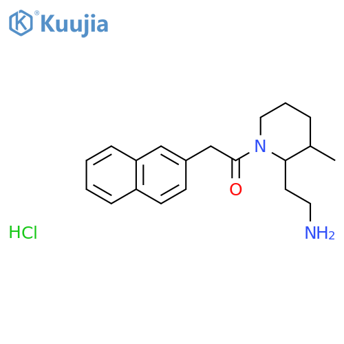 1-2-(2-aminoethyl)-3-methylpiperidin-1-yl-2-(naphthalen-2-yl)ethan-1-one hydrochloride structure