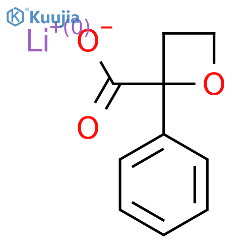 lithium(1+) 2-phenyloxetane-2-carboxylate structure