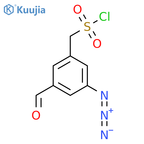 (3-Azido-5-formylphenyl)methanesulfonyl chloride structure