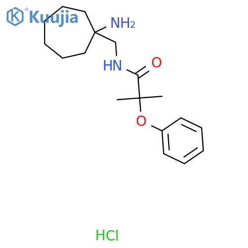 N-(1-aminocycloheptyl)methyl-2-methyl-2-phenoxypropanamide hydrochloride structure