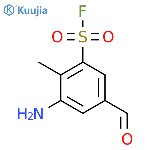 3-Amino-5-formyl-2-methylbenzene-1-sulfonyl fluoride structure