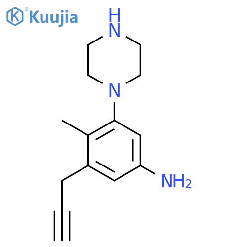 4-Methyl-3-(piperazin-1-yl)-5-(prop-2-yn-1-yl)aniline structure