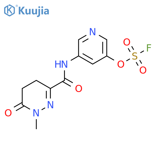 5-(1-Methyl-6-oxo-1,4,5,6-tetrahydropyridazine-3-amido)pyridin-3-yl sulfurofluoridate structure