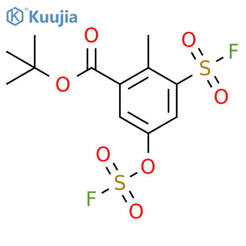 tert-butyl 3-(fluorosulfonyl)-5-(fluorosulfonyl)oxy-2-methylbenzoate structure